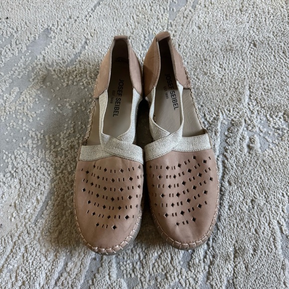 Josef Seibel Sofie 44 Slip On Shoe leather taupe brown flats 40 / 9 / 9.5 - Picture 3 of 14